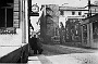 1938. Via san Francesco, dal ponte san Lorenzo durante i lavori di costruzione dell'ala sud dell'Università.